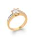 Petite bague plaqué or incrustée de zirconium-1