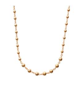 Beau collier plaqué or perles dégradées