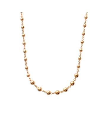 Beau collier plaqué or perles dégradées