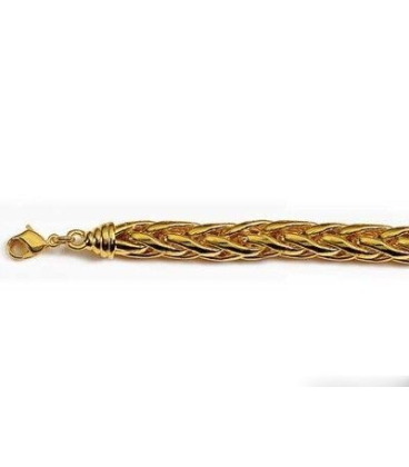 Gros bracelet palmier plaqué or-1