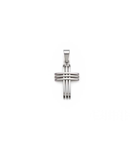 Pendentif homme croix acier