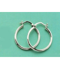 Créole boucles d'oreilles argent massif