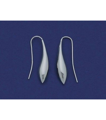 Boucles d'oreilles pendantes goutte argent massif-1