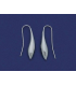 Boucles d'oreilles pendantes goutte argent massif-1