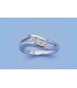 Bague argent massif jonc s'ouvrant sur trois oxydes de zirconium-1