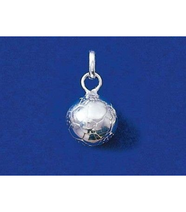 Pendentif argent massif ballon de foot-1