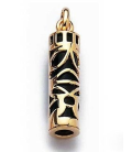 Pendentif plaqué or et onyx original TIKY