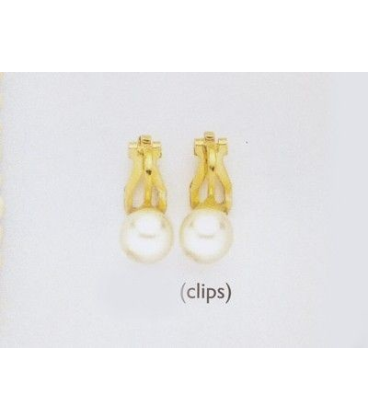 Clips pour oreilles non percées boucles d'oreilles perle de MAJORQUE-1